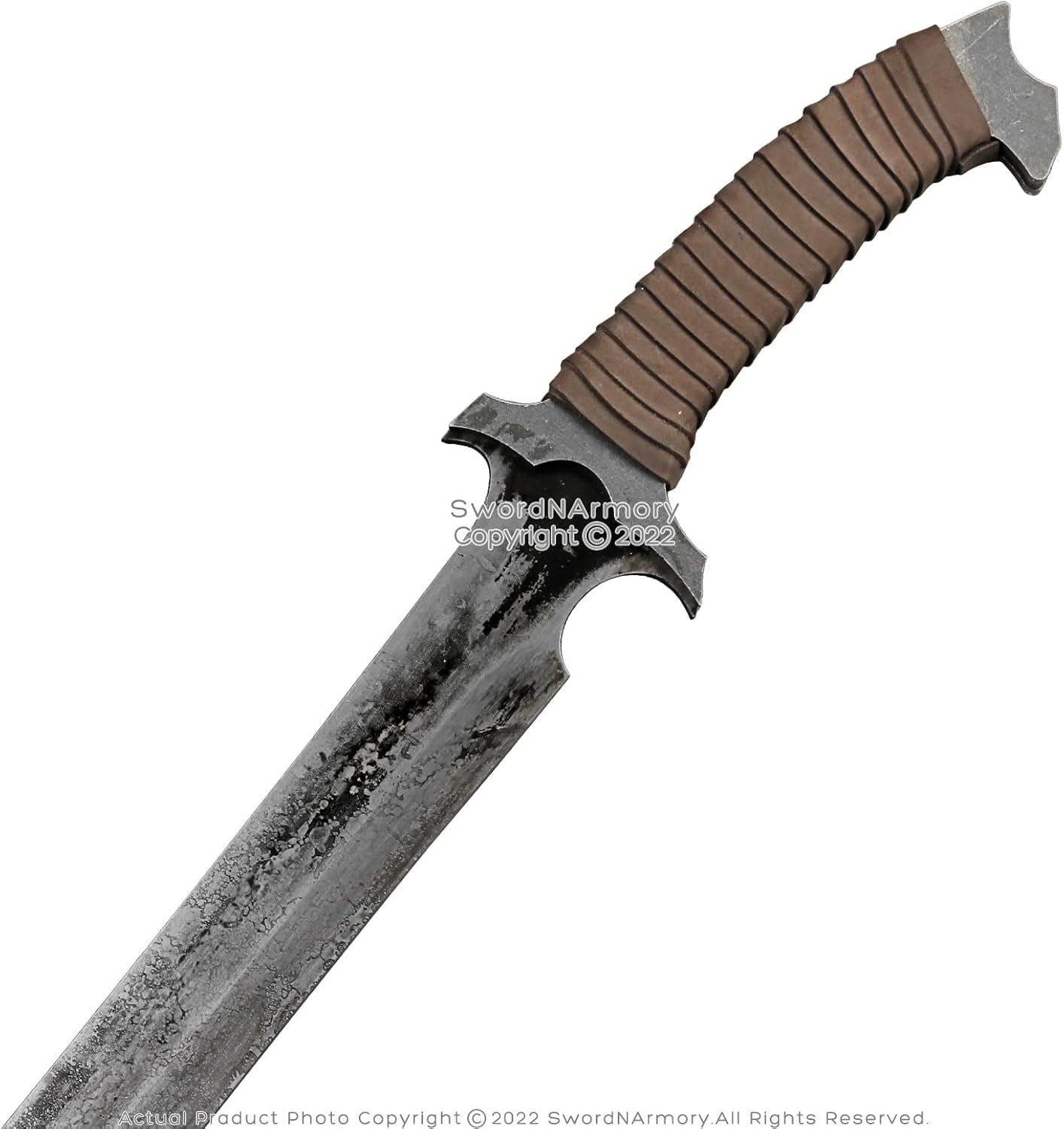 33.5” Cutlass Machete Manganese Steel Battle Ready Full Tang Leather Sheath