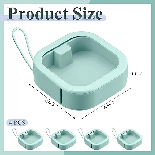 Miniatura 70 de Kathfly Organizador de lazos para el cabello blanco, 4 unidades, portátil, contenedor de almacenamiento para accesorios para el cabello, apilables