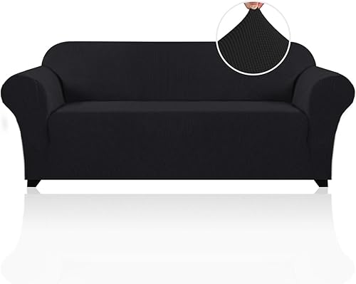 Miniatura 79 de PrinceDeco Funda elástica para sofá de 3 cojines, protector de muebles con parte inferior elástica antideslizante, apta para perros (sofá, azul Azul