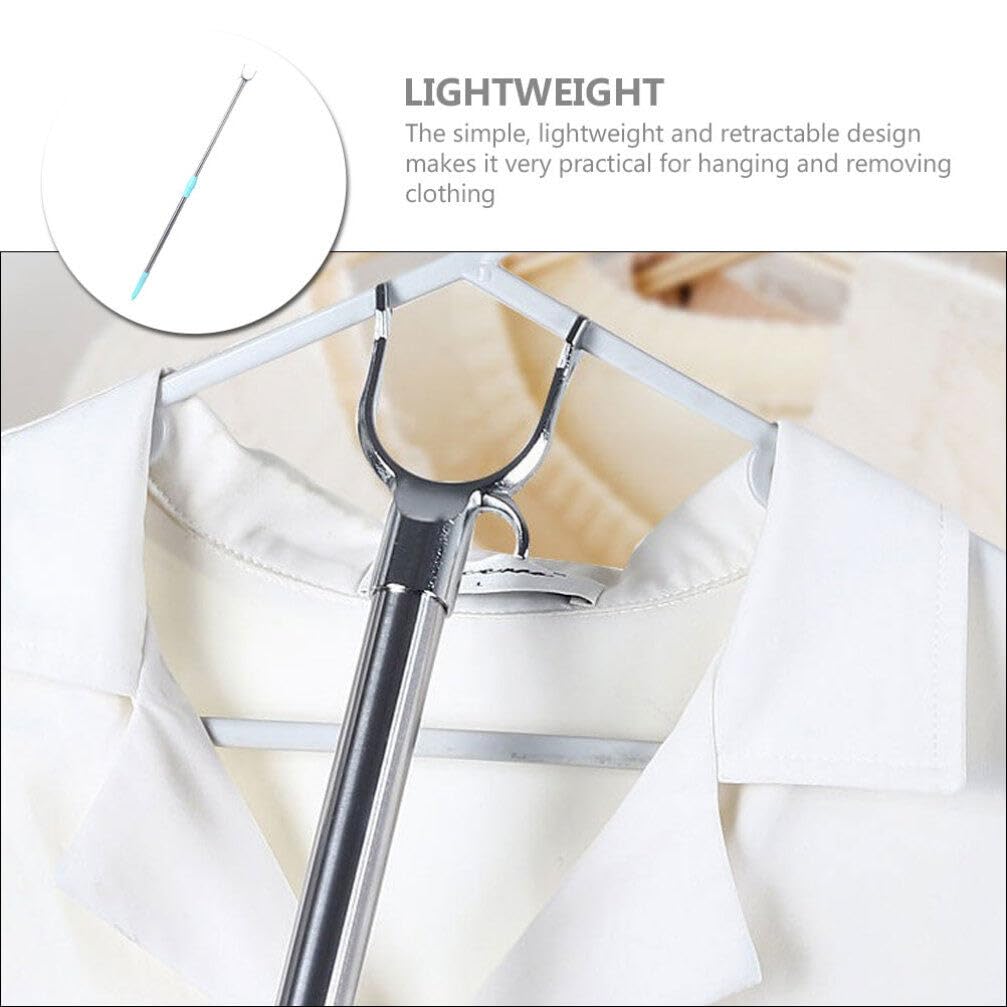 Cabilock Clothesline Stick Heavy Duty Telescoping Clothes Drying Rod Adjustable Closet Pole for Easy Hanging Lightweight Design Strong Support for Home Use for Balconies and Laundry Rooms