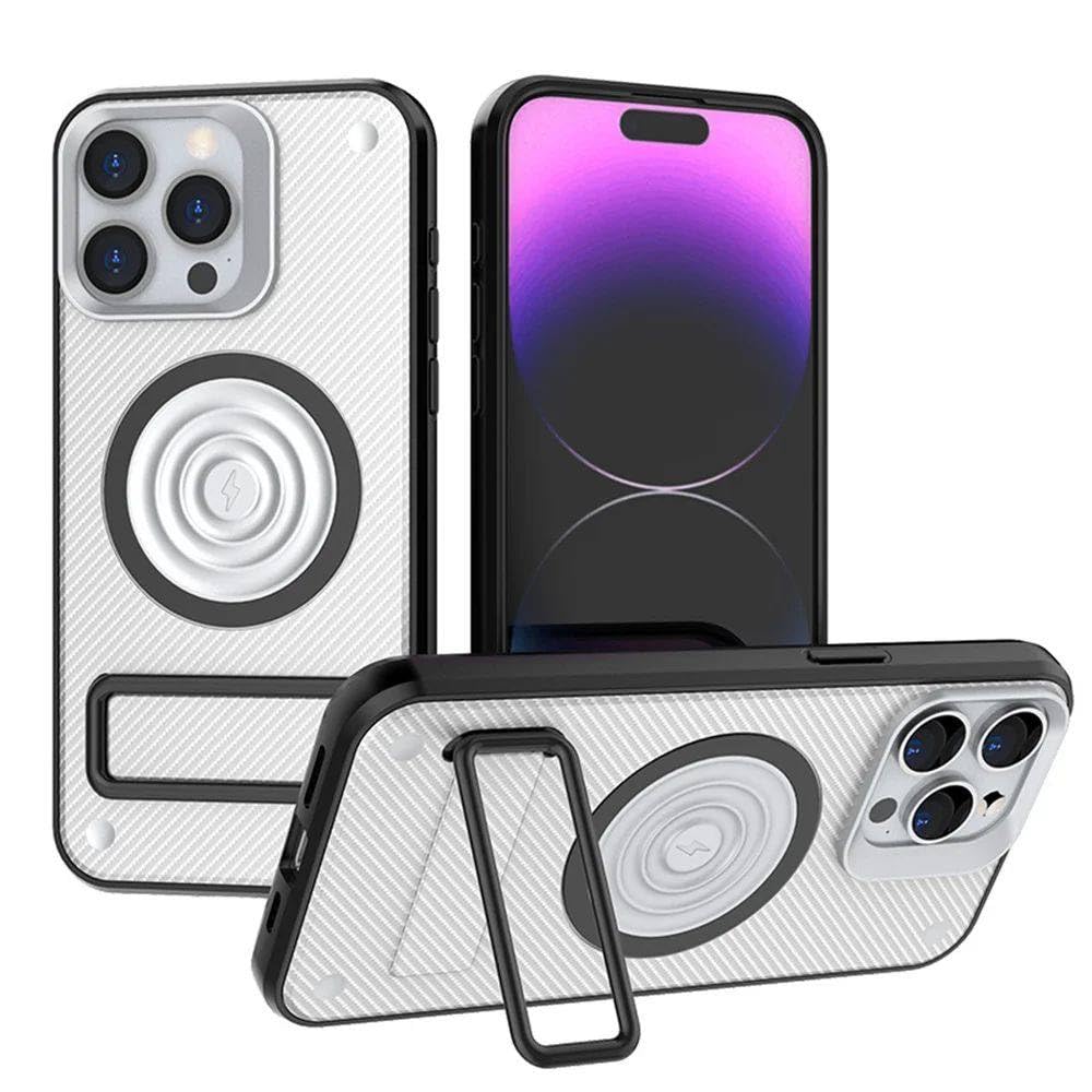 Coque iPhone 14 antichoc avec support invisible pour charger sans fil - 8