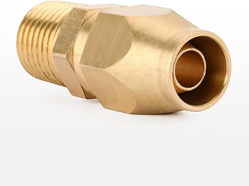 Miniatura 5 de Kit de reparación de manguera de aire, paquete de 4 unidades de empalmador de manguera reutilizable de latón macizo de 14 pulgadas (4 piezas de 14