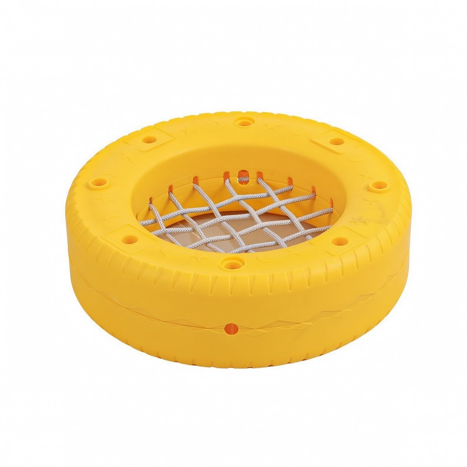 Spielreifen mit Seilnetz vielseitig Sitzreifen mit Drainagelöchern Gartenspielreifen für Gartenbesitzer, Garten, Spielplatz