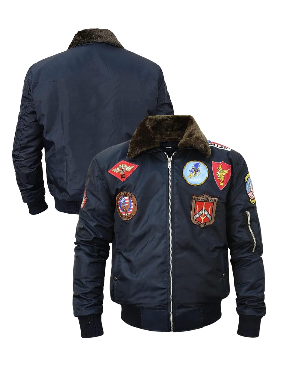 Męska kurtka bomberka USAAF Fighter Pilot Aviator B-15 latająca lekka kurtka w stylu polowym 2XS - 3XL