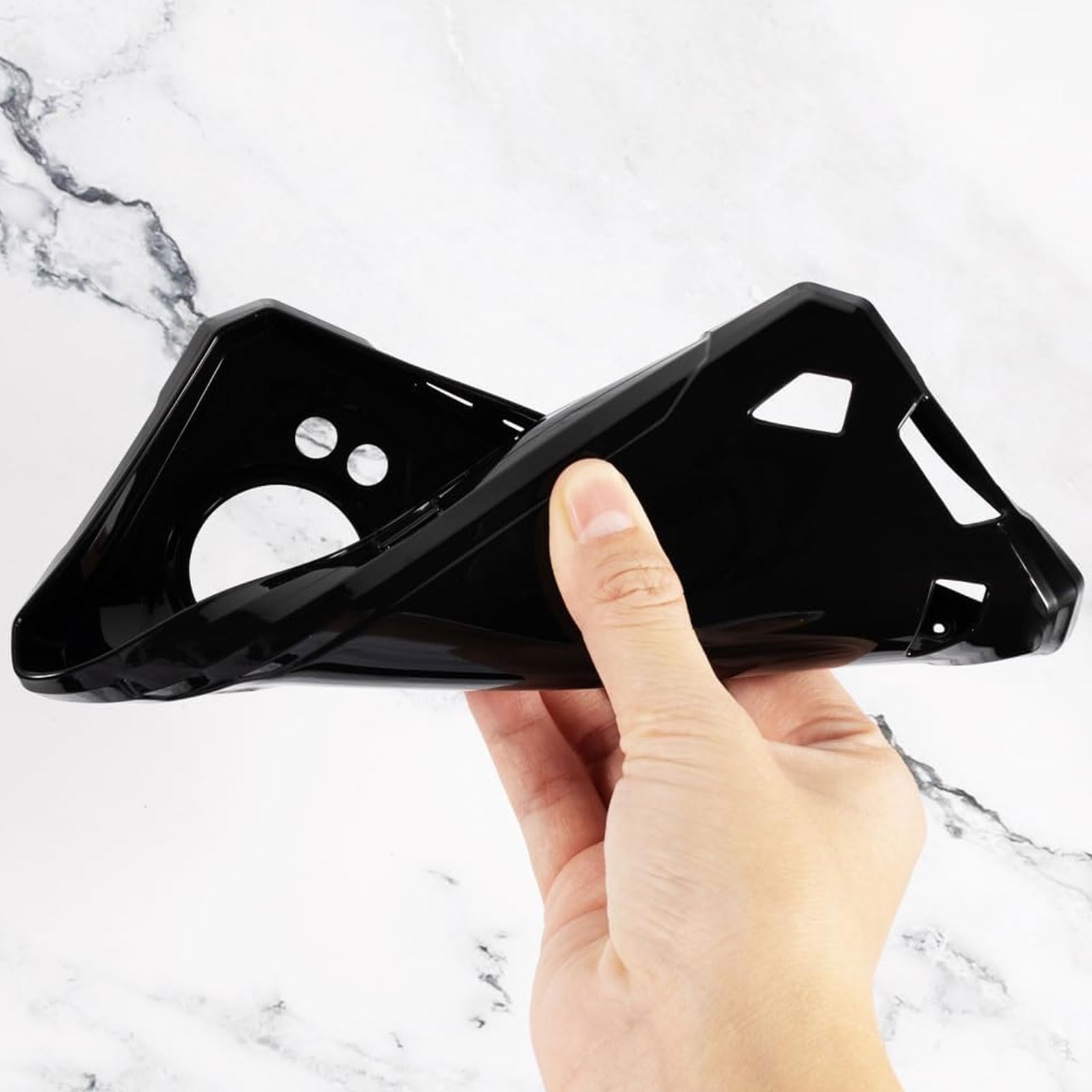 Custodia + Vetro Temperato Per Doogee S200 - Cover In TPU Morbida E Pellicola 9H (Nero, 2 Pezzi) - copertina