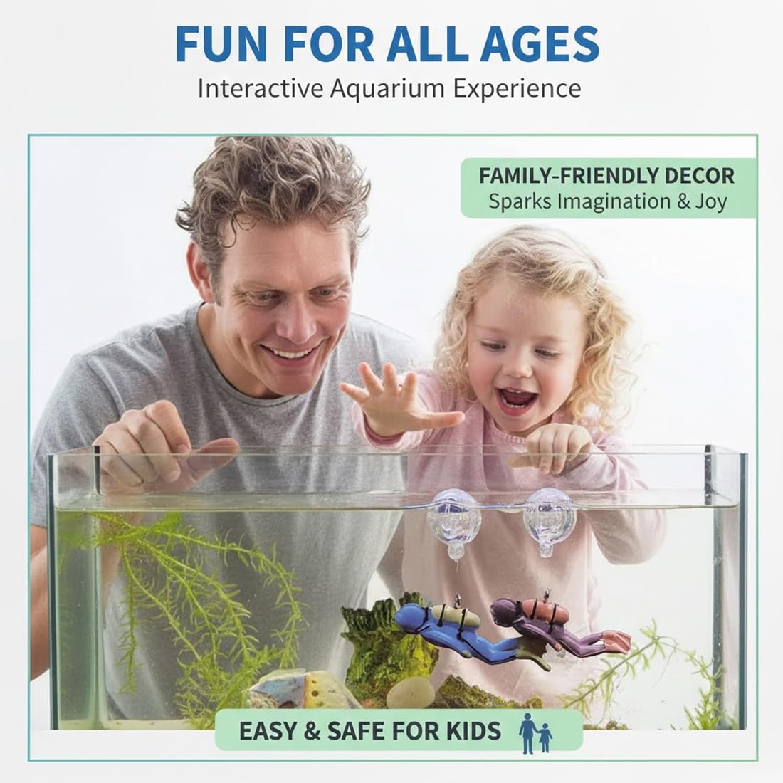 Decorazioni per Acquario 2 Pezzi Subacquei Galleggianti Accessori Acquari