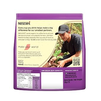 Nescafe Nescafe 3 in 1 MOCHA Coffee Latte - Instant Coffee Packets - Single Serve Flavored Coffee Mix (15 Sticks)