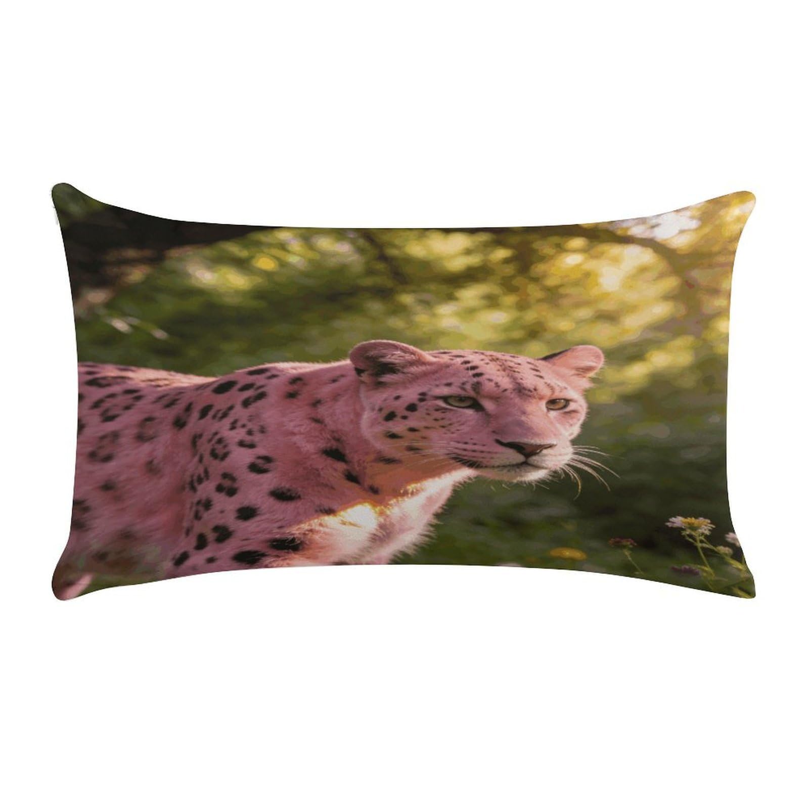 Fodpand Style Powdered Leopard Shadow Pillow Cases Set Of 1 Extra Soft Pillow Protectors With Hidden Zipper Perfect For Hotels, Guest Rooms,Bedroom 12X20 Inches Pillows Not Included
