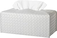 Vista 10 de Funda para caja de pañuelos de piel sintética, estuche cuadrado para pañuelos faciales, dispensador de papel facial para baño, encimera de tocador