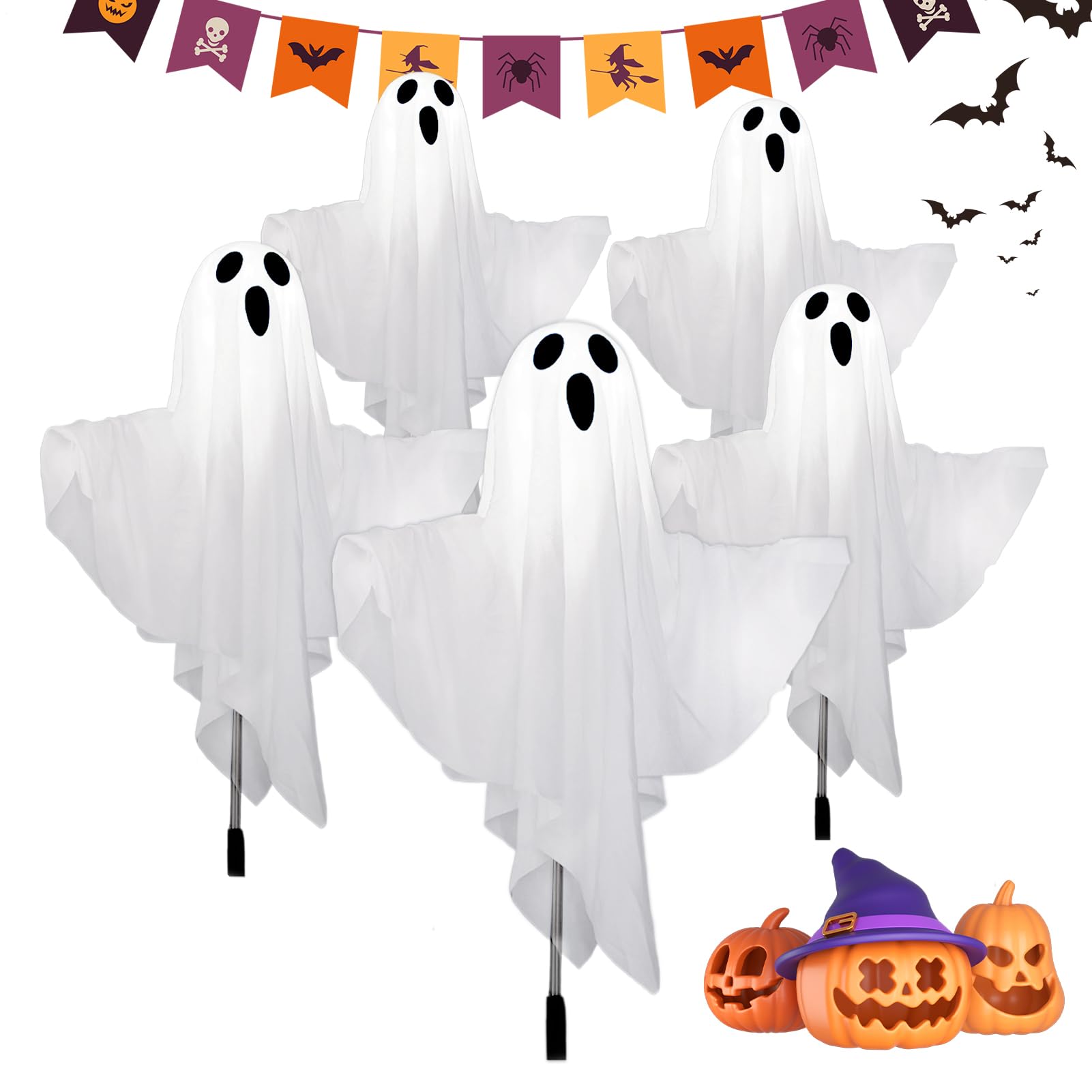 Décoration Halloween extérieur solide contre le vent pour une façade de maison hantée