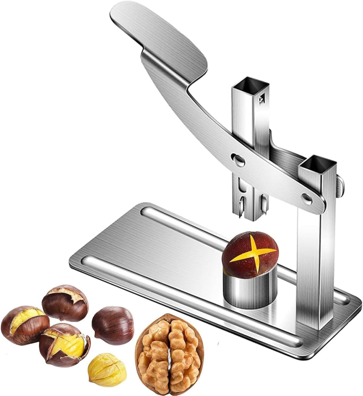 Chestnut Shelling Machine, Commercial Chestnut Peeler with Anti-Slip Handle, Lever Principle Design and Quickly Peel Chestnuts, Without Damaging Chestnuts and Easy to Use, for Chestnuts