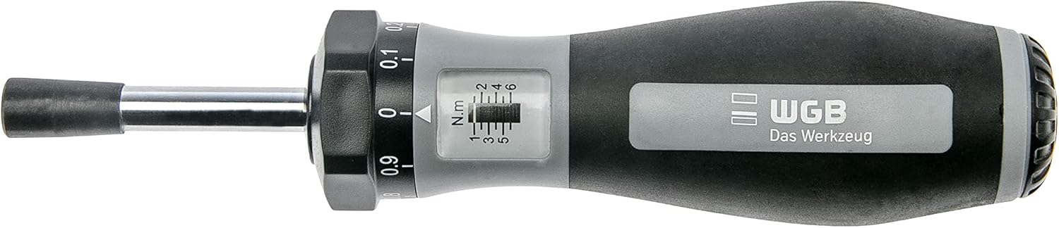 1/4 inch torque screwdriver with bit holder, small torque wrench "MicroClick" 2-6 Nm, suitable for bicycle repair etc