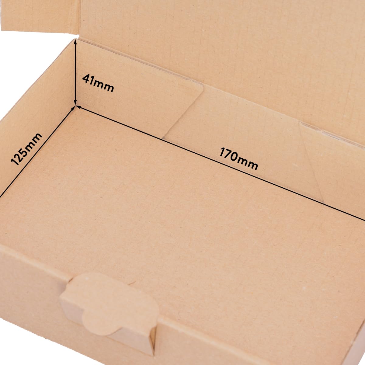 Maxibriefkartons 180 x 130 x 45 mm Braun MB-2 1-wellig Versandkartons DHL-konform
