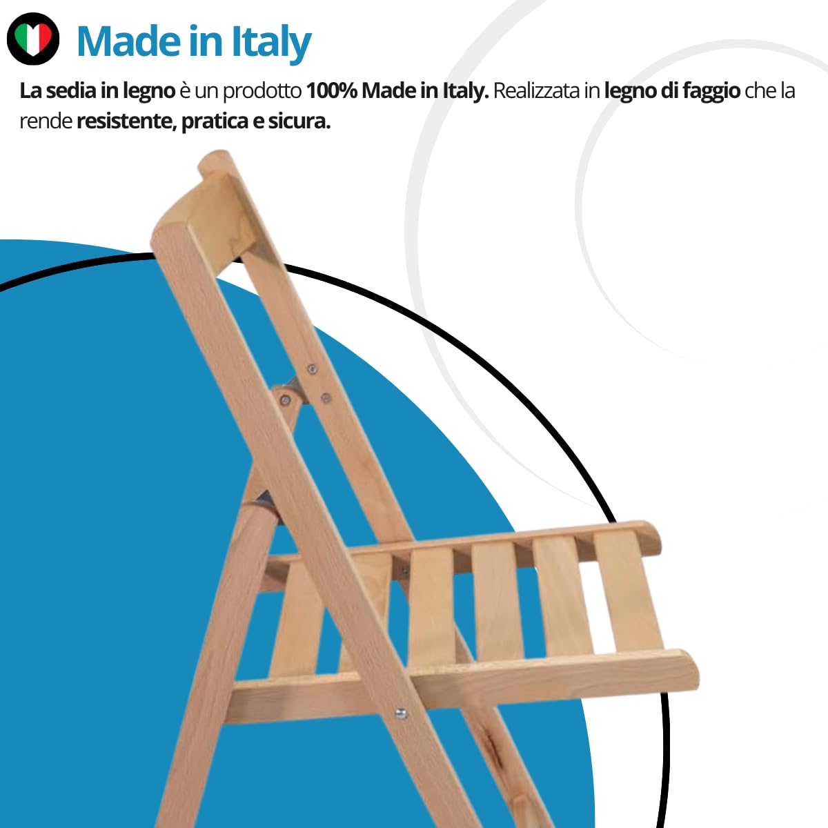 Tomaino - Sedia pieghevole in legno Sedia da cucina libro salvaspazio - 4PZ (Tortora)
