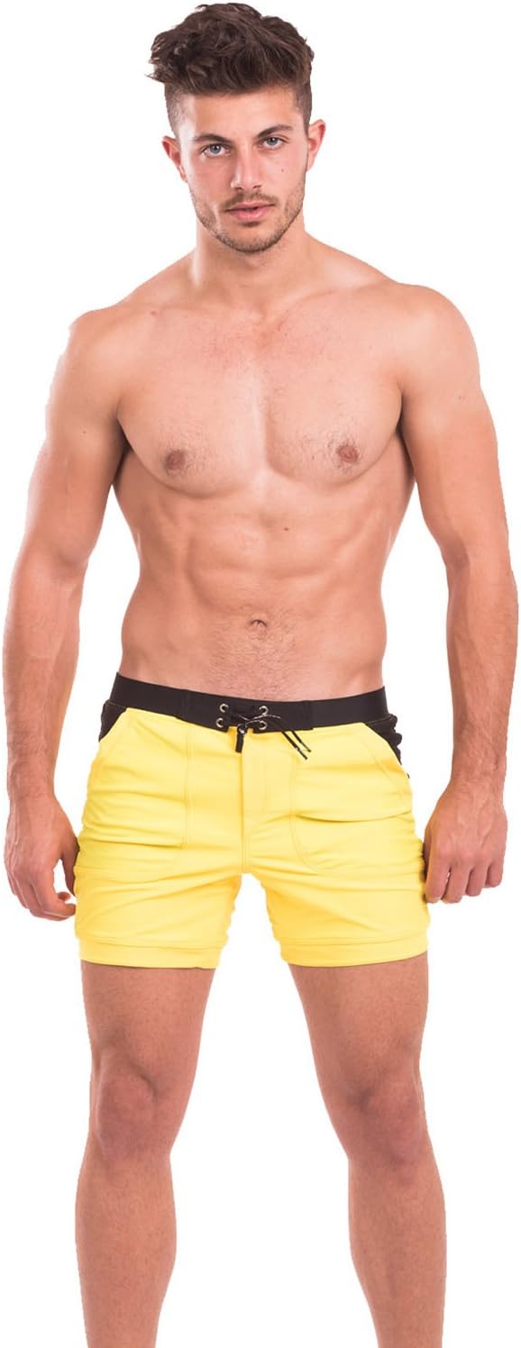 Taddlee Men Swimwear Swimsuits Solid Basic Long Swim Boxer Trunks Board Shorts