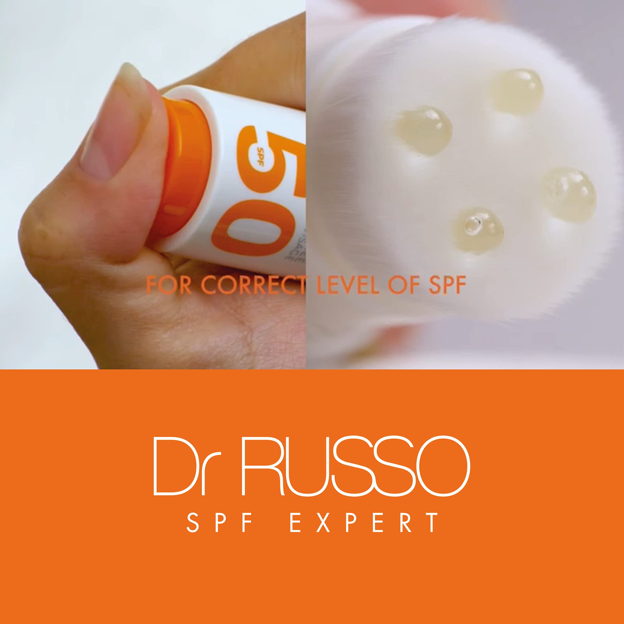 DR RUSSO SOLE PROTETTIVE SKINCARE Protezione solare UVA+UVB SPF30 Click Brush 15 ml|12 ore di lunga durata|Acido ialuronico, vitamine E mantiene l'idratazione e protegge la pelle dai dannosi raggi UV