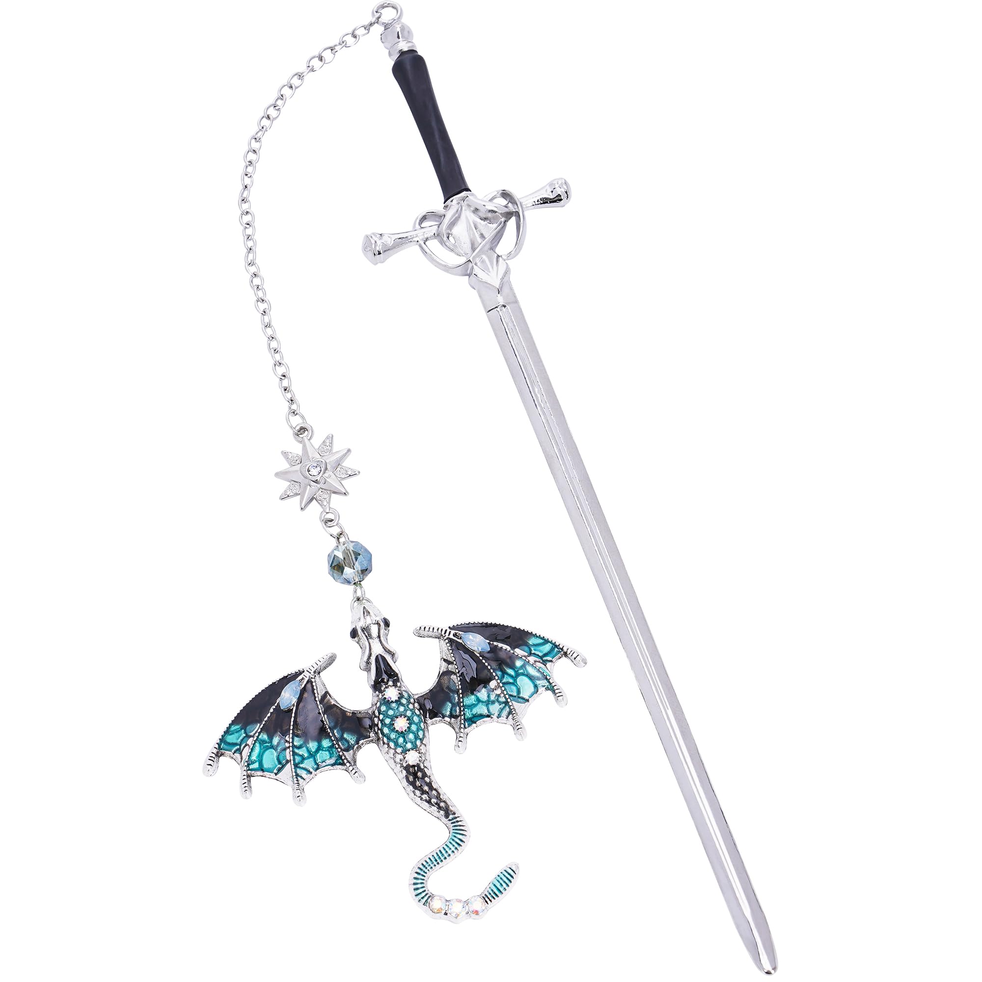 Berirexrion Fourth Wing Fantasy Bookmark - Dragon Bookmark for Men Vintage Tassel Metal Pendant Antique Silver Color Bookmark Bookmark Gift