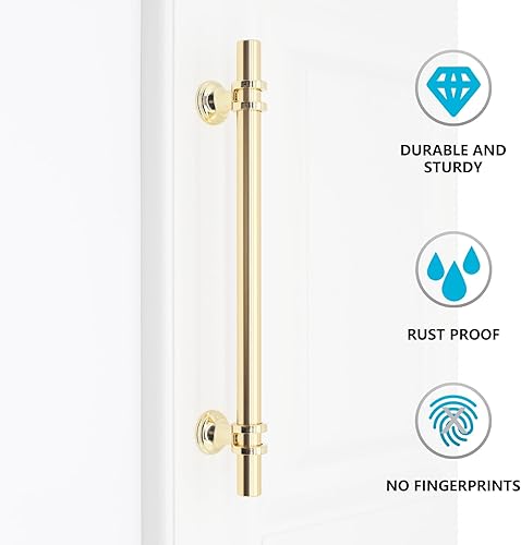 Miniatura 9 de HANIHUA Paquete de 25 manijas de gabinete de cocina, color negro mate, tiradores de cajón de aparador, herrajes de gabinete negros de 5 pulgadas