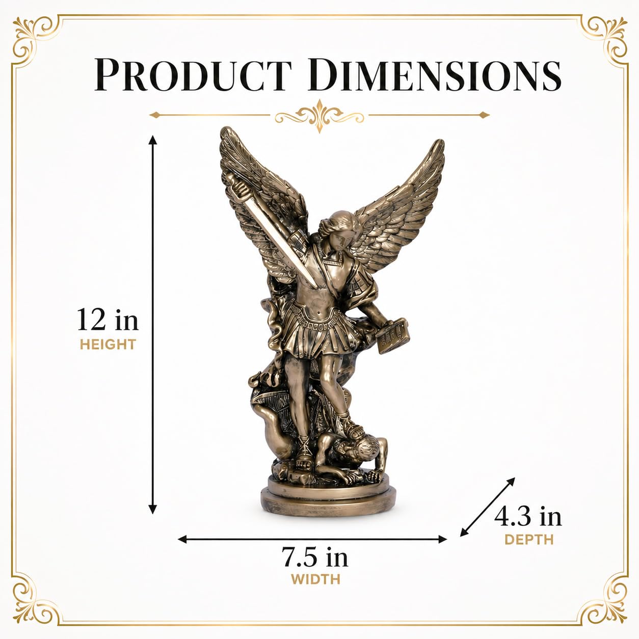 Amazon.com: San Miguel Arcangel Statue 12inch St Michael Statue