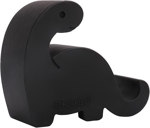 Plinrise - Soporte de escritorio para teléfono celular, diseño de dinosaurio, material de silicona estriada, soporte creativo para teléfonos y