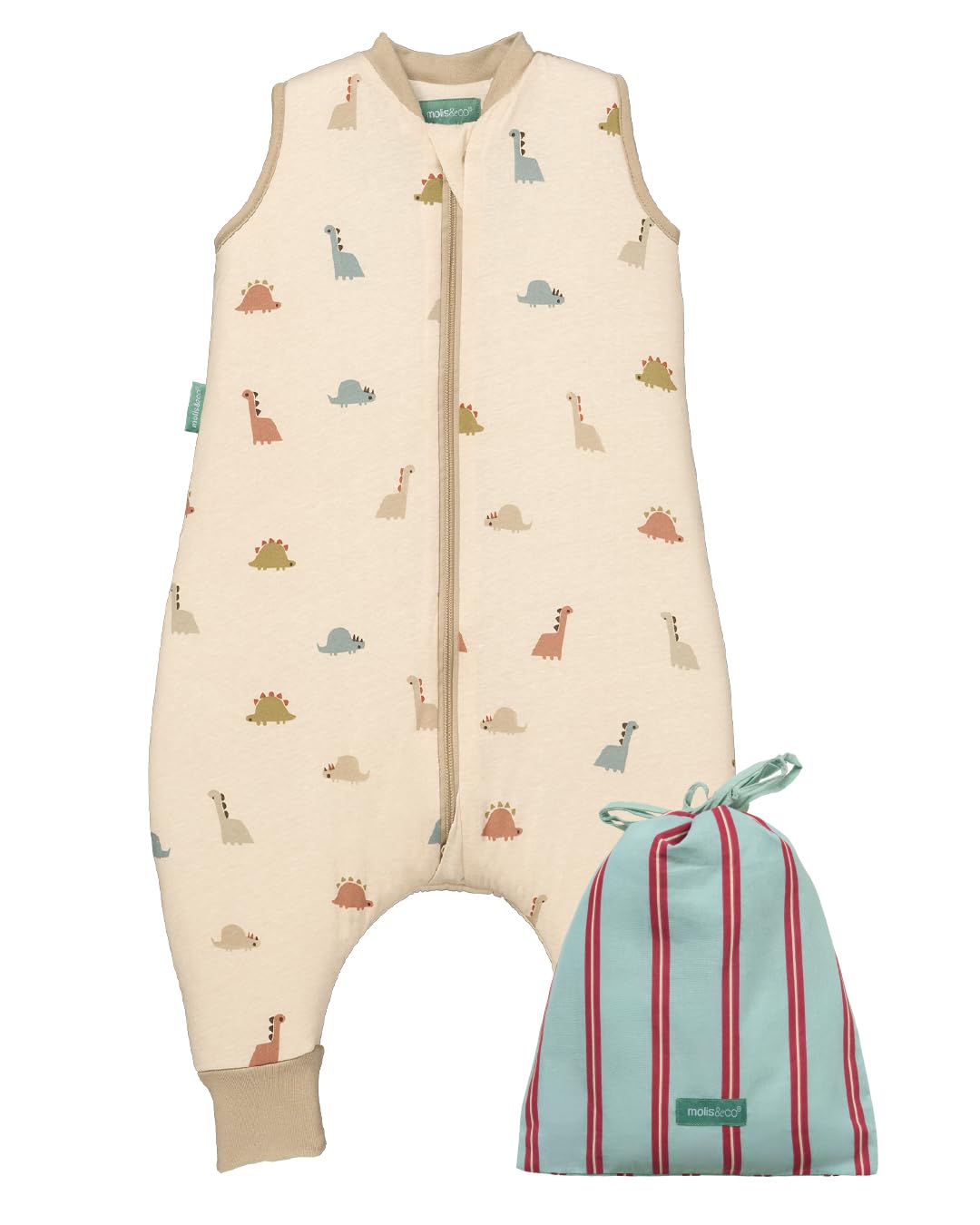 Molis & Co Dinos Molis&Co - Baby Sleeping Bag With Feet Tog 2.5 - Toddler Sleeping Bags With Legs 2.5 Tog - Soft And Cozy Baby Wearable Blanket For Infants&Toddlers - 100% Cotton (Oeko-Tex) (, 3 Years)