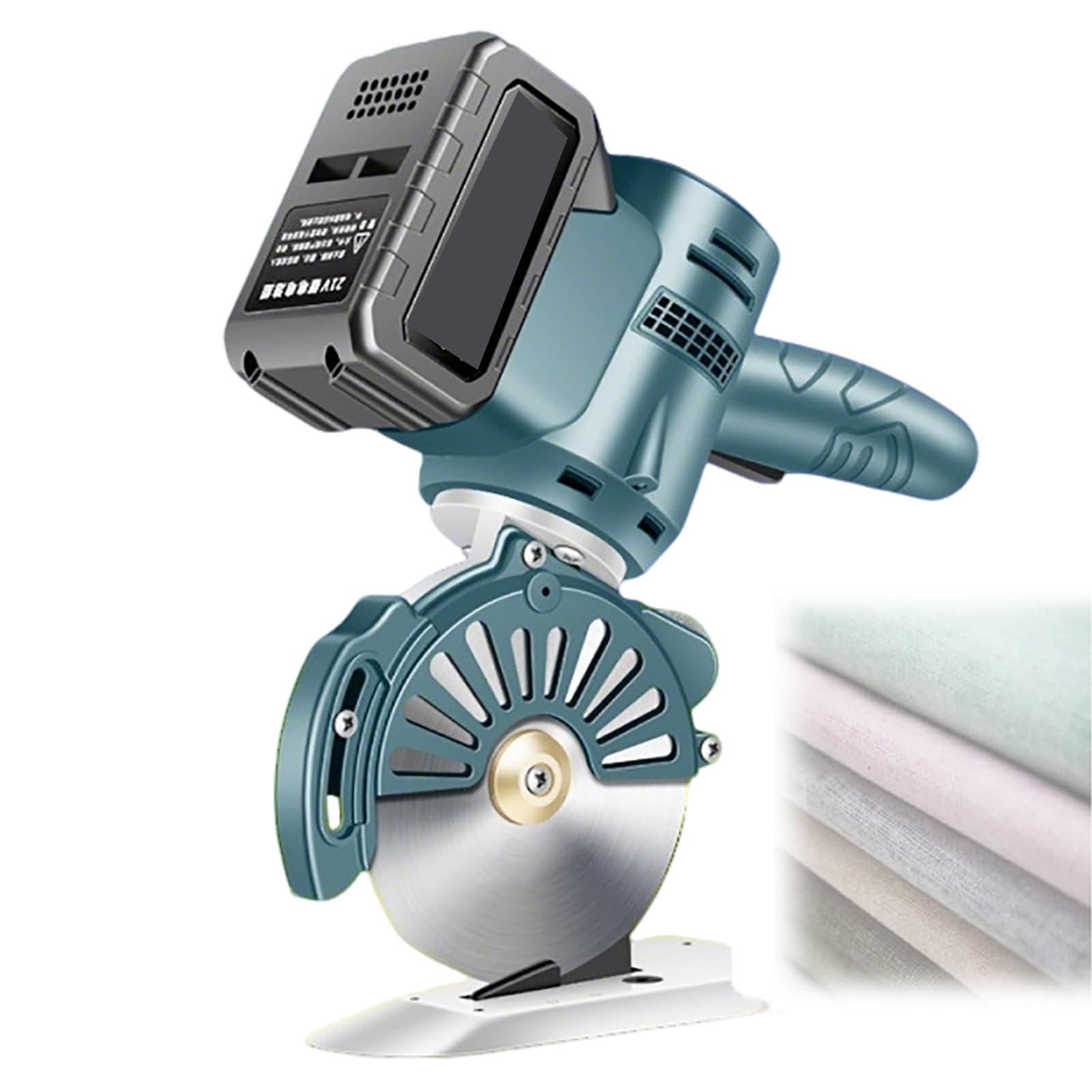 MObyat Cortadora Rotativa Eléctrica Inalámbrica De Tela De 1400 RPM, con Afilado Automático, Grosor Máximo De Corte De 45 Mm, para Tapicería De Cuero Y Alfombras