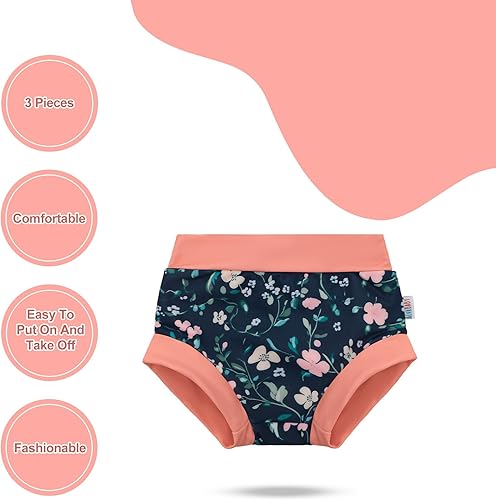 Miniatura 4 de ALVABABY Pañales de natación, 3 unidades, pañales de natación reutilizables e impermeables para niños y niñas para clases de natación 3XBS01-18-24M