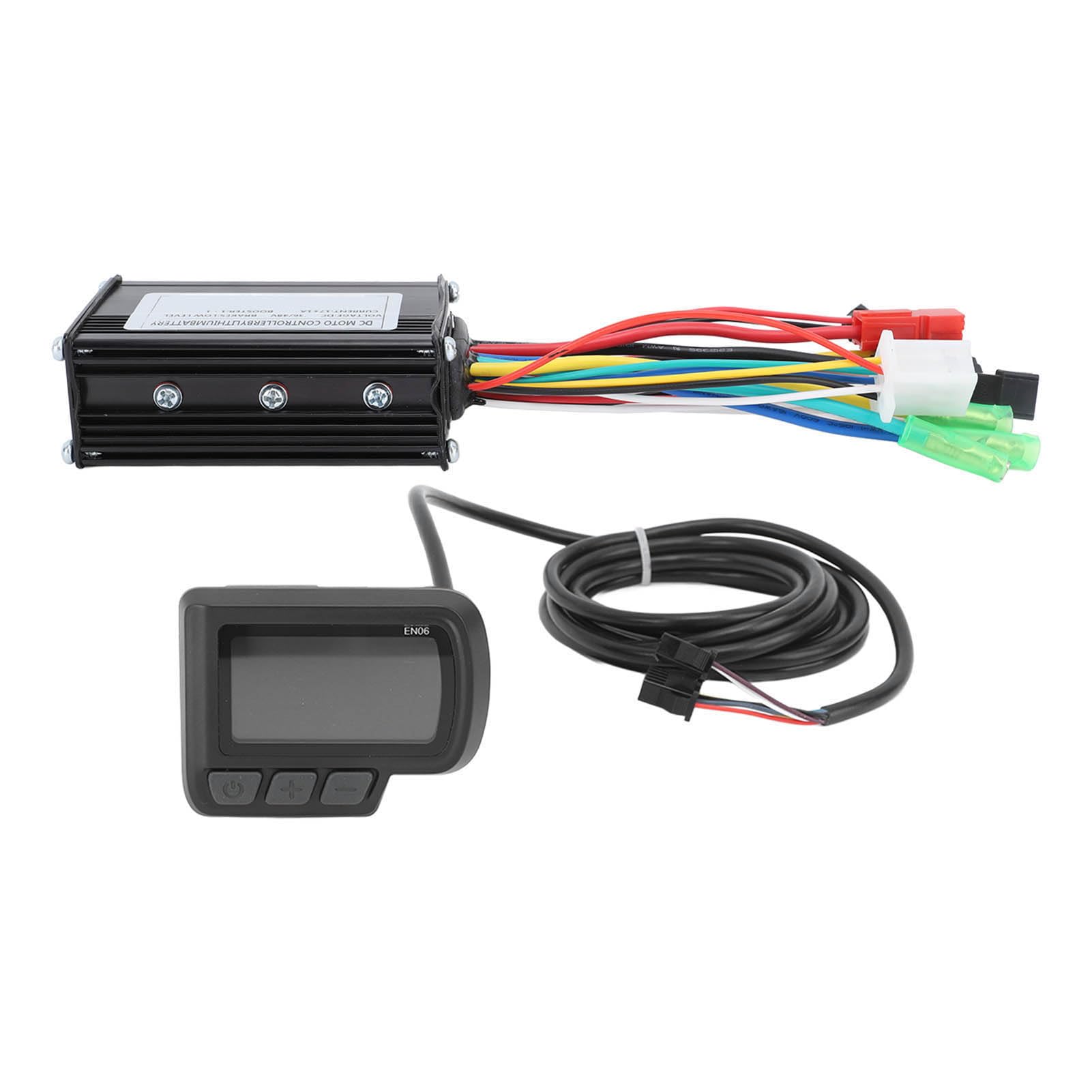 Controlador eléctrico 36V 48V 17A, kit de controlador de velocidad de panel, controlador de tres modos para motor de 250W 350W, con carcasa de metal y panel ABS para scooter
