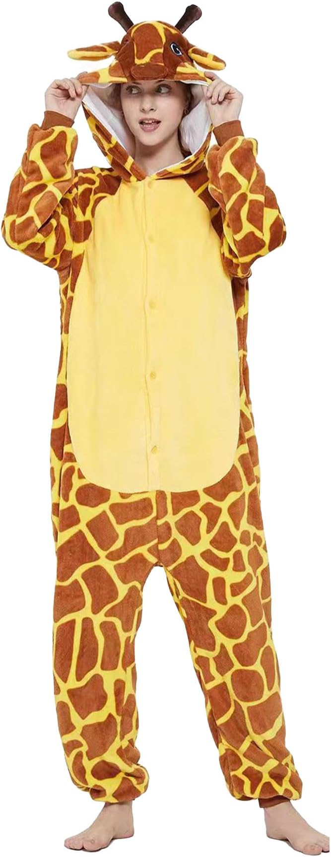 - Adult Onesie Animal Halloween Cosplay Costume,Family Christmas Pajamas Women and Men