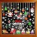 Christmas Decorations Window Clings Large Stickers for Glass(Size of Santa Claus is 7.5in.), Xmas Decor Decals Holiday Snowflake Reindeer Snowman Christmas Tree Stocking, Party Supplies Gift Idea
