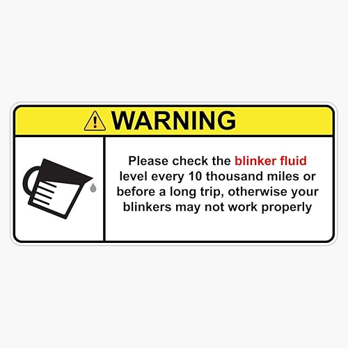 Miniatura 1 de Letrero de advertencia - Adhesivo de vinilo para parachoques de vinilo parpadeante impermeable de 5 pulgadas