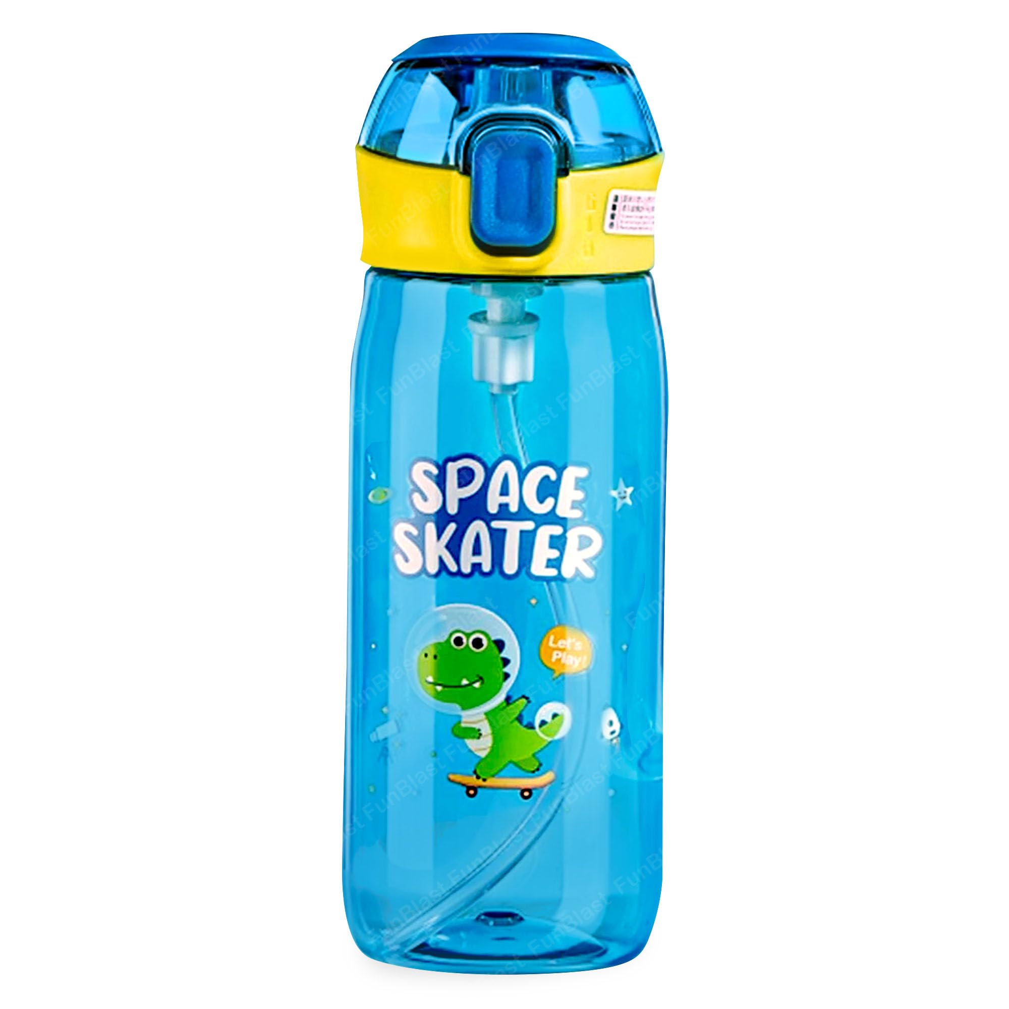 FunBlast Cute Water Bottle with Sipper, Water Bottle for kids, Sipper Bottle for Kids - Anti-leak Cartoon Kids Water Bottle for Kid (630 ML) (Dinosaur)