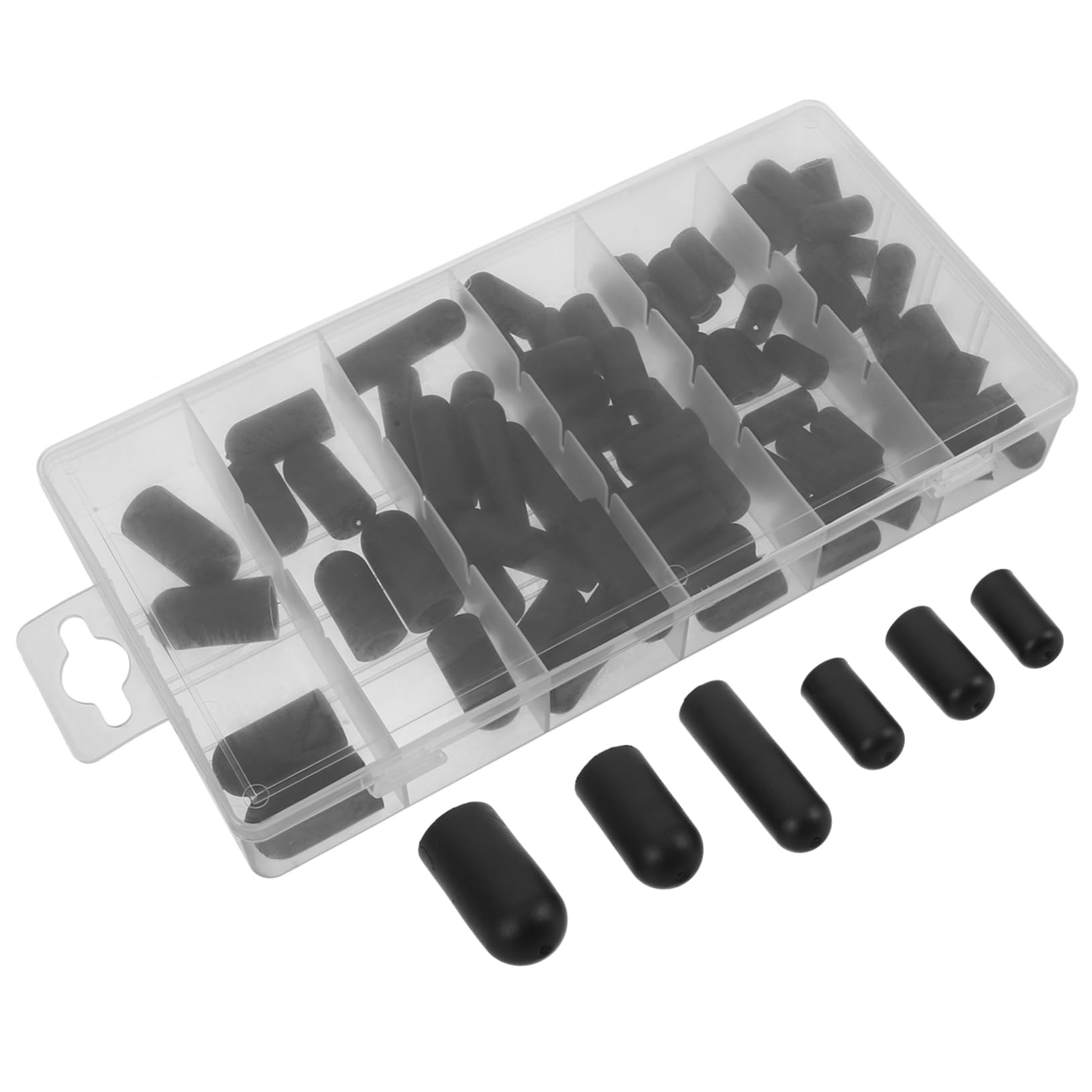 Tapas antipolvo de silicona negra kit de 80 piezas para pintar
