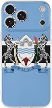 Botswana National Emblem Flag Case Cover Compatible with iPhone 17/17 Air/17 Pro/17 Pro Max TPU Protector Shell