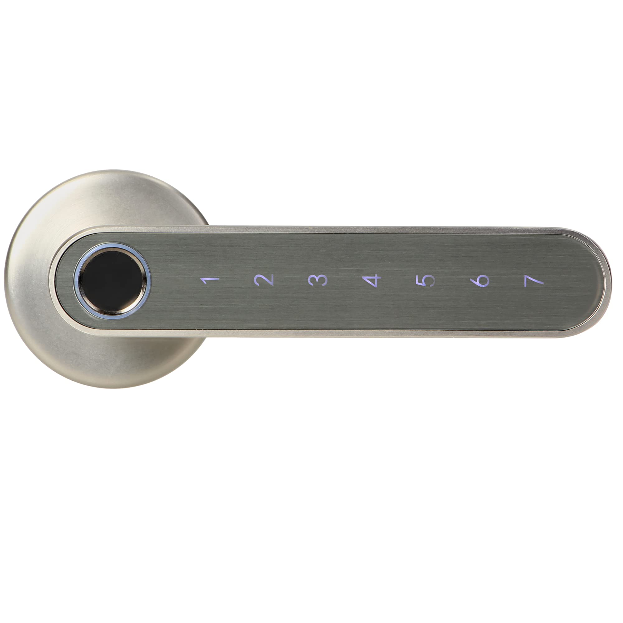 Orno OR-ZS-853 elektroniczny zamek z klawiaturą dotykową i inteligentną funkcją - czytnik linii papilarnych, Bluetooth 4.0 (Nikiel)