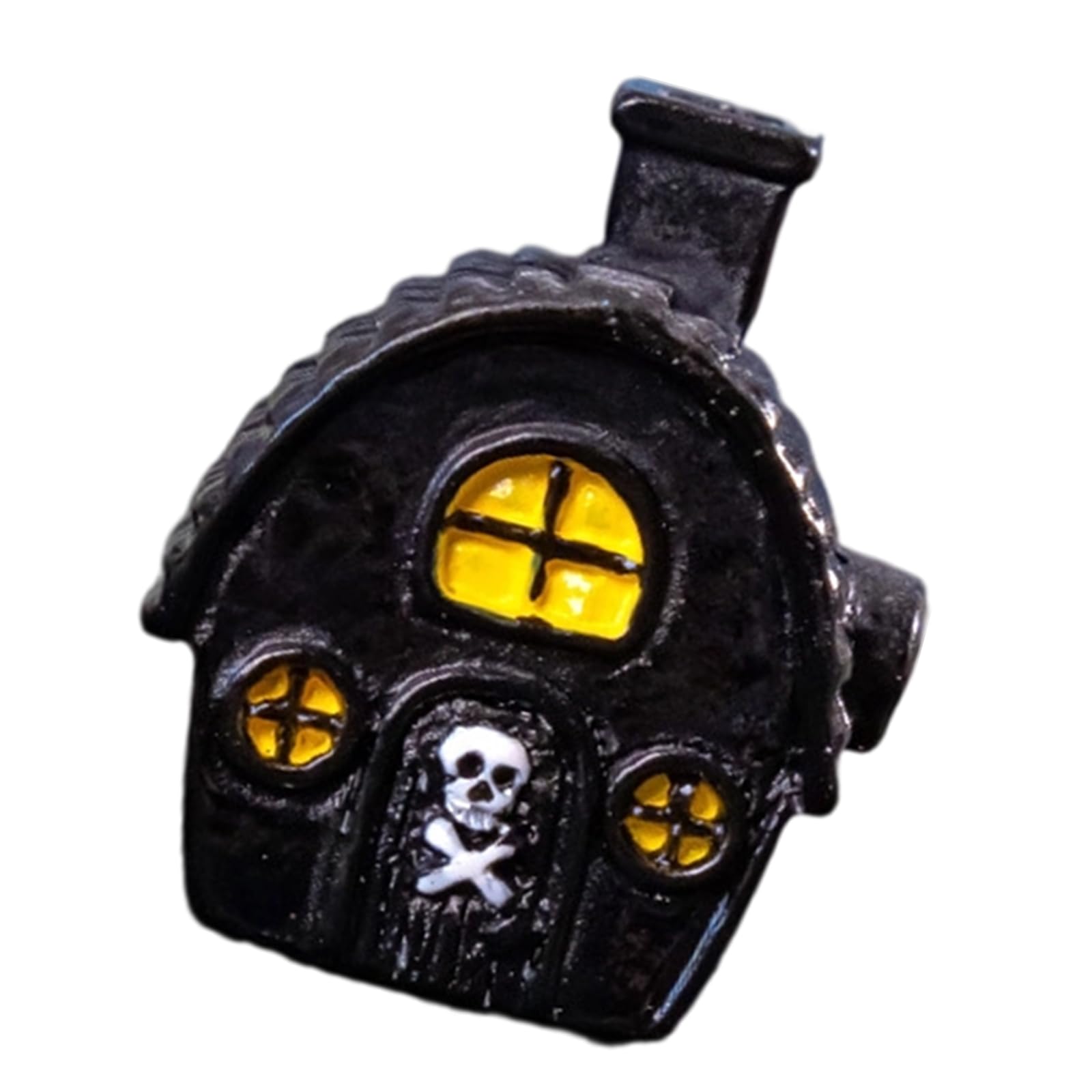 Msioytog Festival Resin Haunting Cottage Miniature Art Decoration Tabletop Display for Halloween Home Themes Eerie Home Decoration Resin
