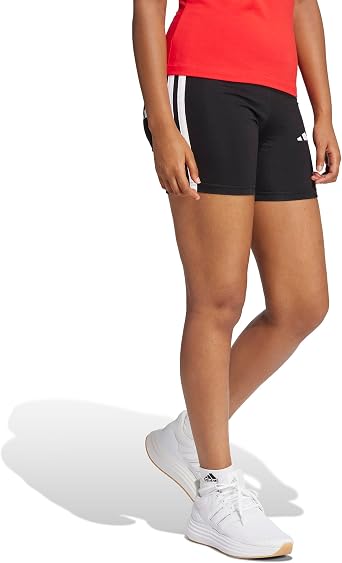 adidas Women's Essentials High Waisted Biker 3 Band Short Tights