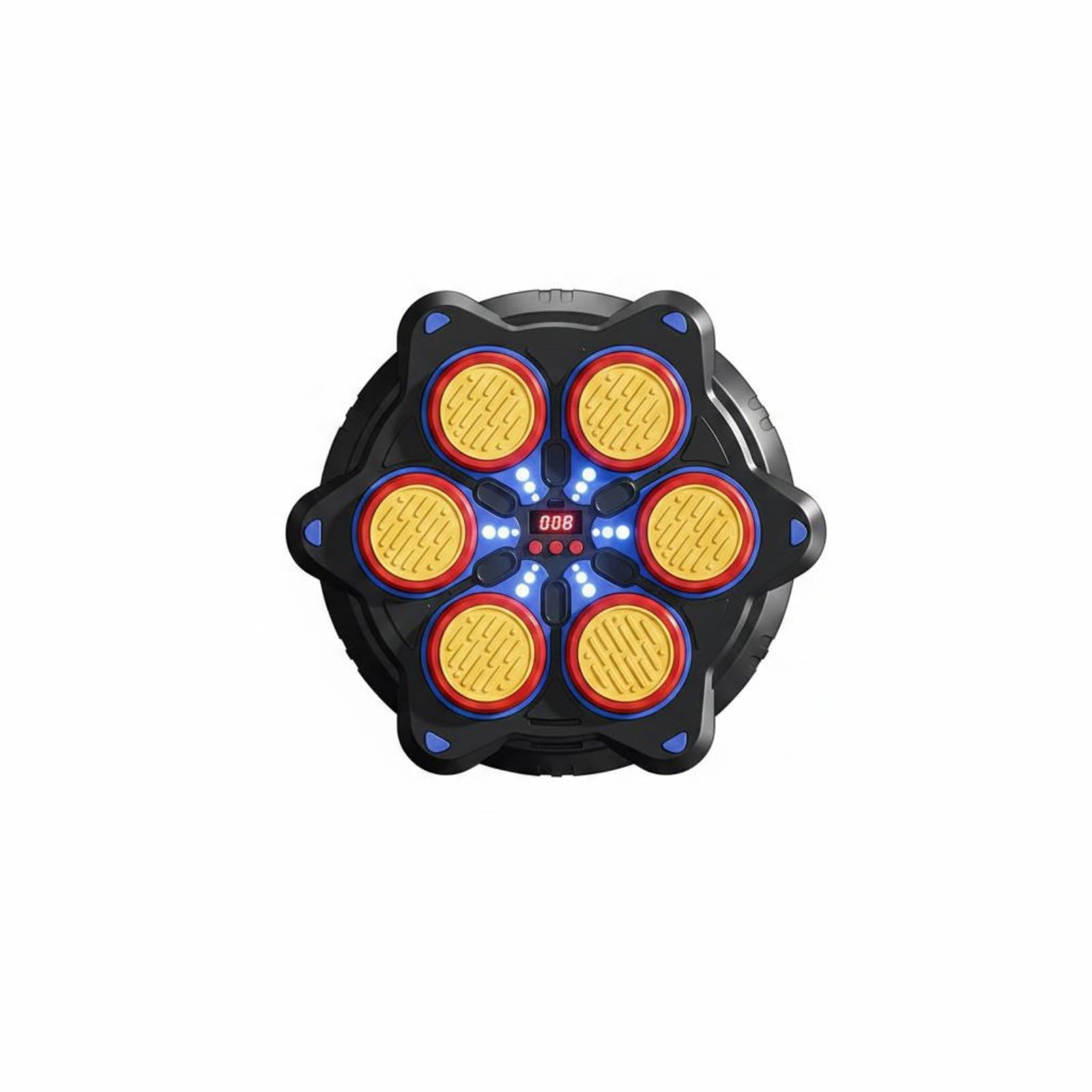 Built-in Score Counter Music Boxing Machine Bluetooth Connectivity Smart Boxing Wall Target Adjustable Speed LED Light up Punching Pad Stress Relief for Children, Black, Kids 6-Target W-image-26