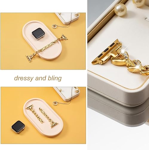 Miniatura 3 de SaNgaiMEi Correa compatible con Apple Watch Ultra de 1.929in para mujeres y hombres, correa brillante para Apple Watch de 1.772in, 1.732in, 1.654in,