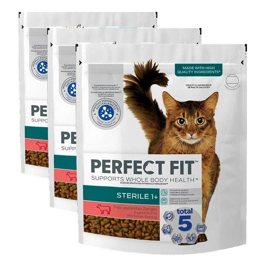 Perfect Fit Kısır Yetişkin Sığırlı Kuru Mama 750G (3 paketi)