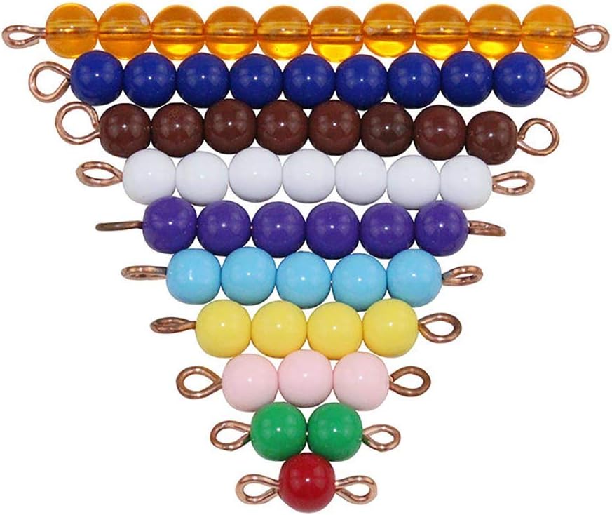 Montessori Bead Decanomial Box Montessori Math Beads Toys Materials for Toddlers Kids