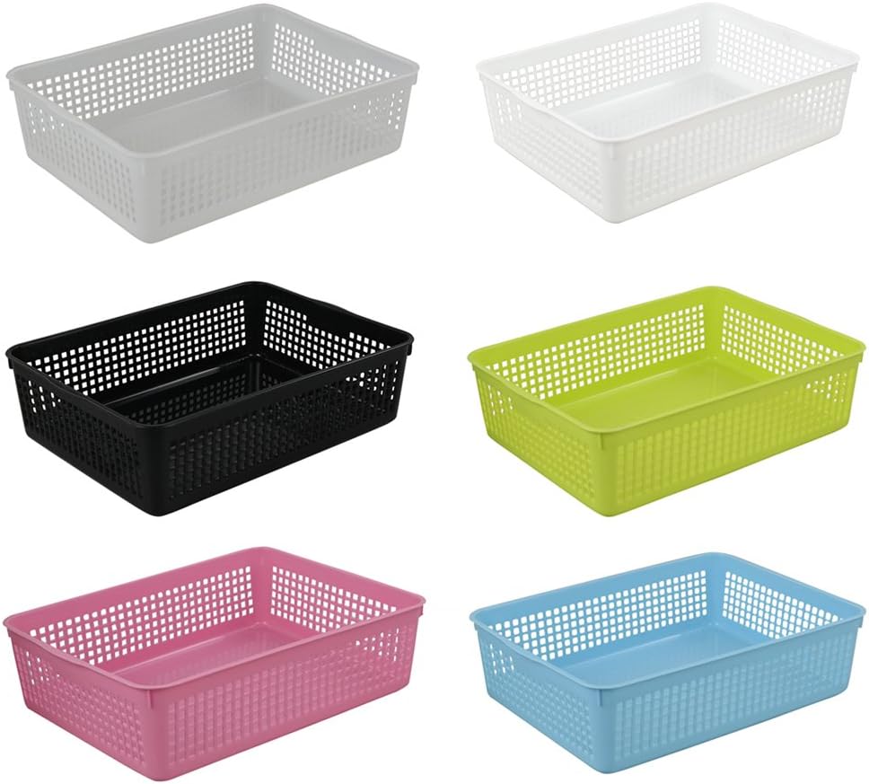 Obstnny Paper Organizer Basket, Plastic File Baskets