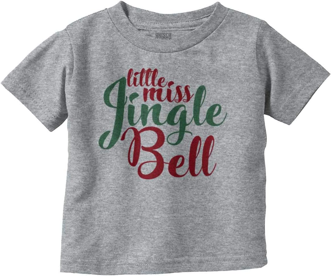 Christmas Little Miss Jingle Bell Youth T Shirt Tee Girls