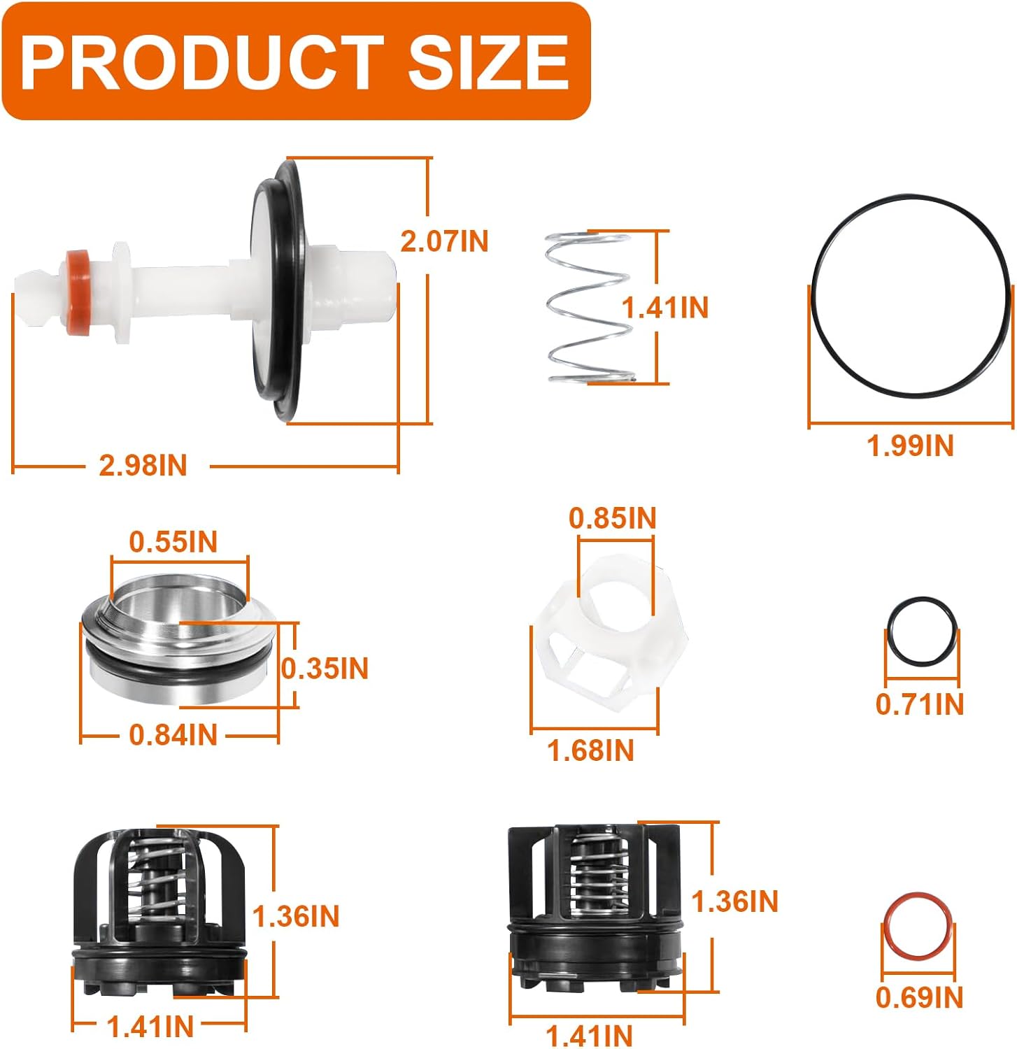 009M3 3/4" Total Repair Kit Fit for LF009M3/009M3 Assembly - 0888527 888527 RK 009M3-T, Reduced Pressure Zone Assembly