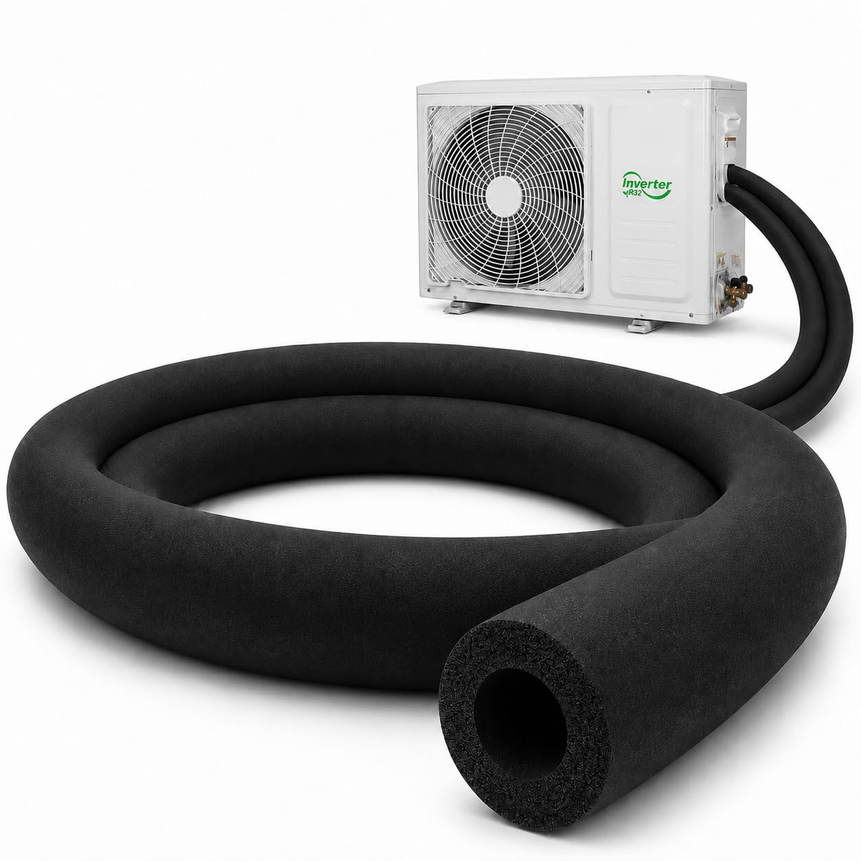 AC Insulation Foam Pipe 7/8 Inch ID x 3/8 Inch Thick | Heat Resistant Rubber Foam Tube for Air Conditioner Copper Pipe | 22 x 9 mm AC Pipe Insulation Cover | 5.9 Feet Length | Pack of 1-image-16