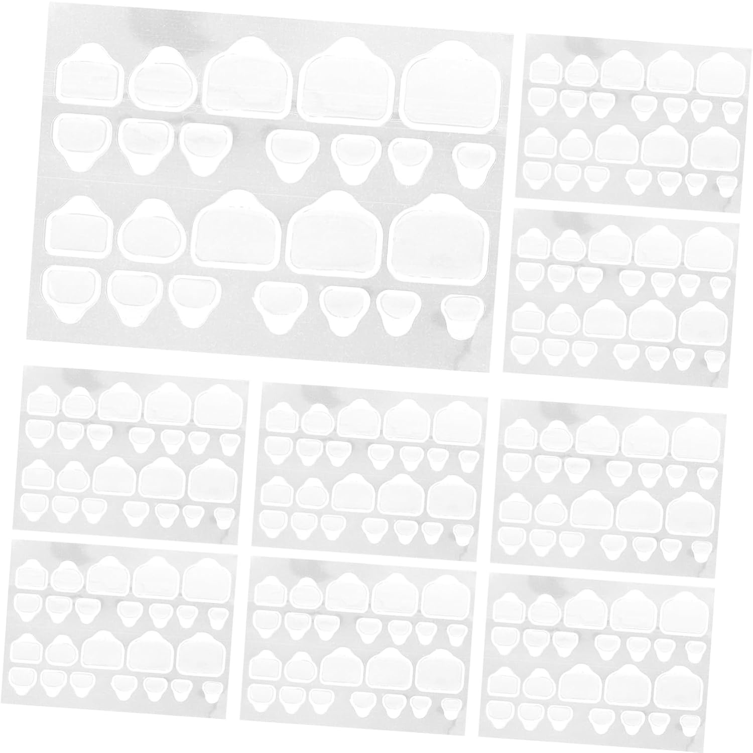 Waterproof Nail Tabs 20 Sheets Glue Stickers for Fake Nails