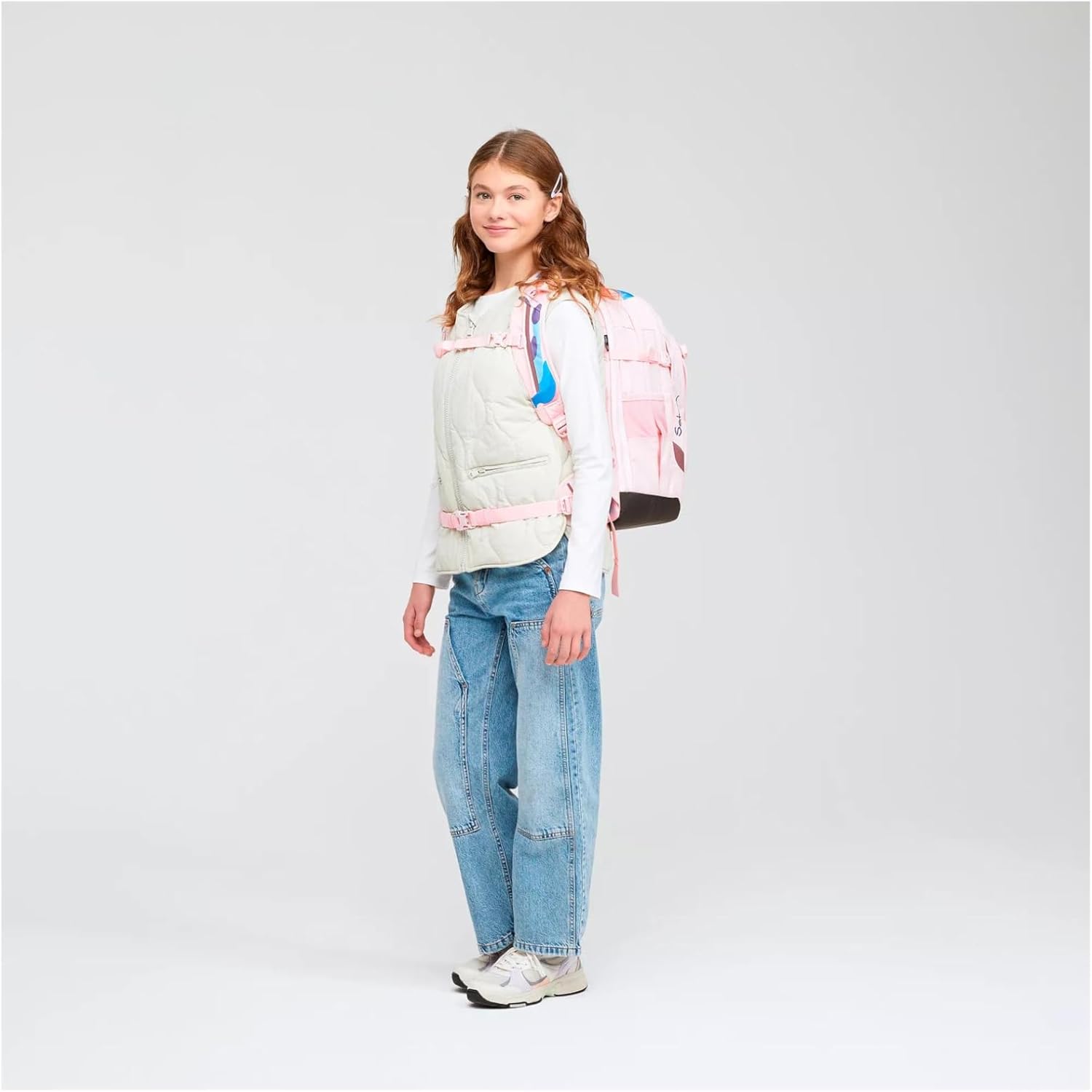 Satch Unisex Kid's Schulrucksack, Candy Clouds 001-Pink, Talla única