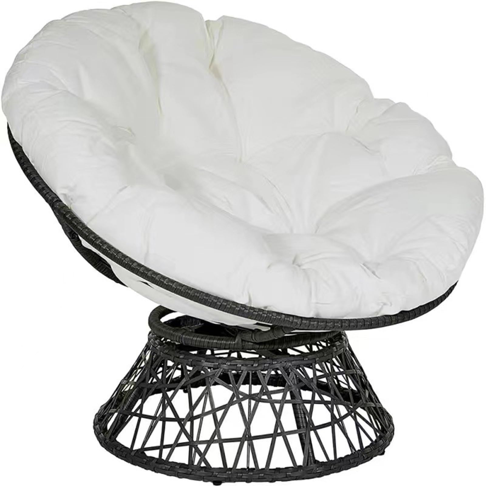 FYCYGG Large Round Cushion for Papasan Chair, Thick Cushion for Hanging Chair: for Outdoor Garden, Balcony and Living Room(White,70cmx70cm)