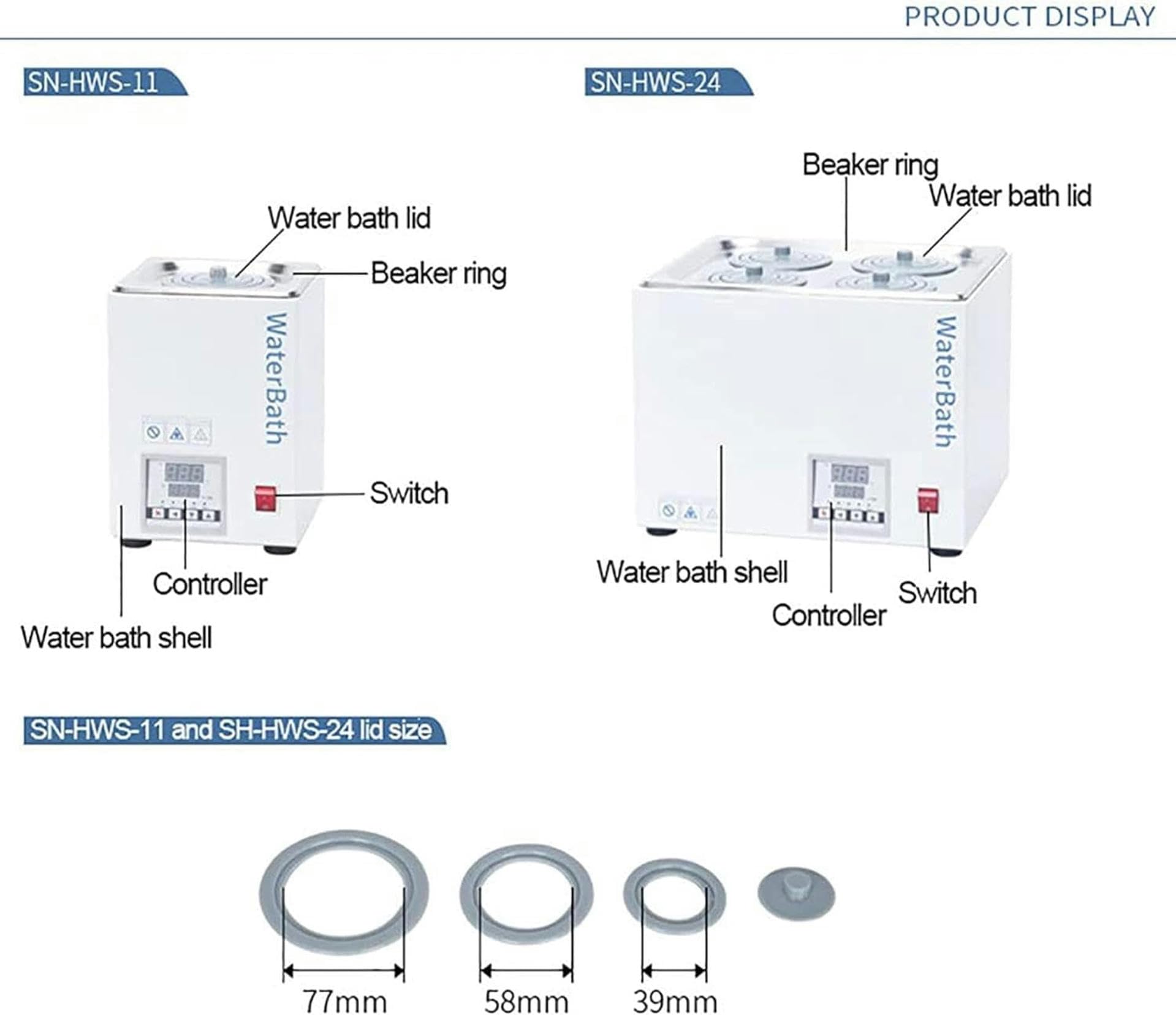 Baño María termostático digital, baño María de laboratorio de 1/2/4/6 orificios, calefacción eléctrica, baño María termostático, aparatos de laboratorio, pantalla digital, baño de temperatura consta