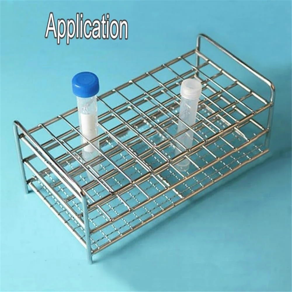 Laborglaswaren 1 STÜCKE Labor Edelstahldraht 40 Löcher/50 Löcher Centritube Halter Rohr Rack for Loch Size13/16/17/19/21/26/30/32mm Rohre(40mm 40holes)